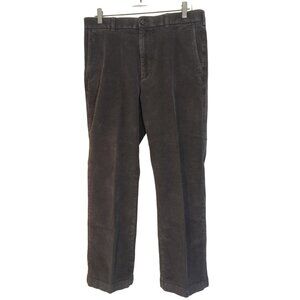 Rountree & Yorke Dress Pants Mens Size 34/30 Gray Corduroy Troussers Slacks